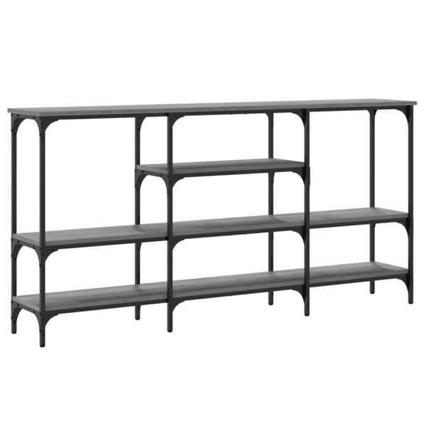 konsolbord 160x29x80 cm konstrueret træ grå sonoma-eg