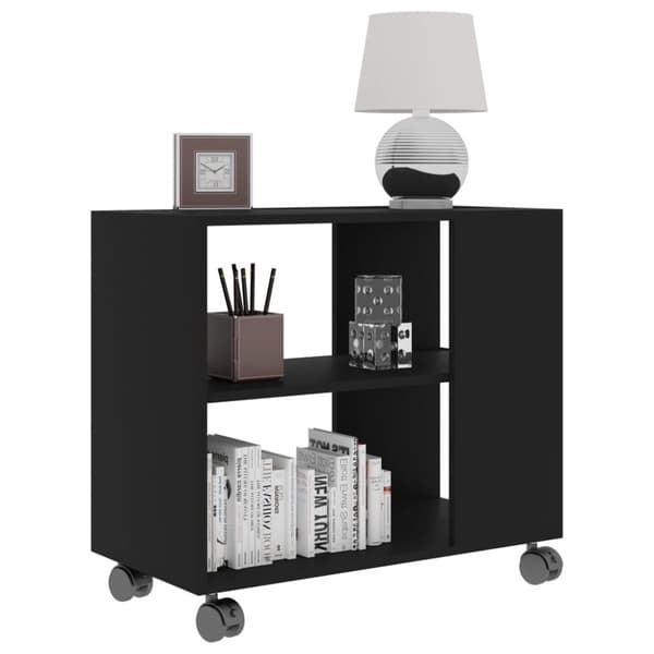 sidebord 70x35x55 cm konstrueret træ sort