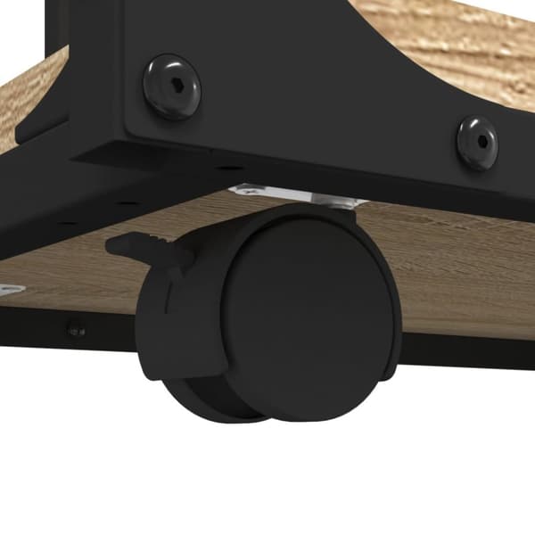 sidebord med hjul 50x35x55,5 cm konstrueret træ sonoma-eg