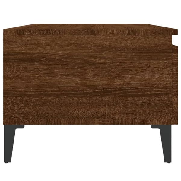 Sivupöydät 2 kpl ruskea tammi 50x46x35 cm tekninen puu