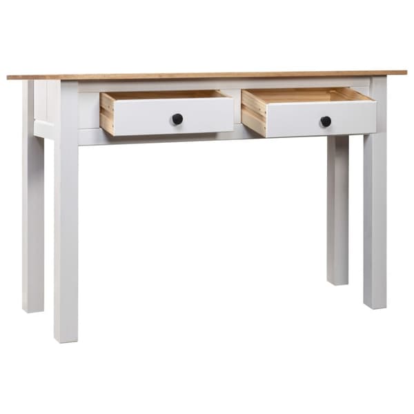 konsolbord Panama-serien 110x40x72 cm massivt fyrretræ hvid