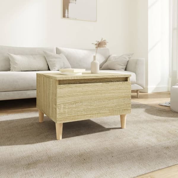 sidebord 50x46x35 cm konstrueret træ sonoma-eg