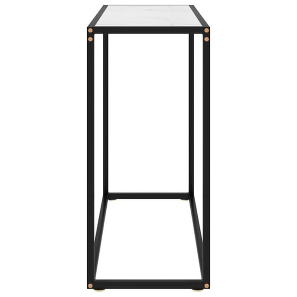 konsolbord 80x35x75 cm hærdet glas hvid