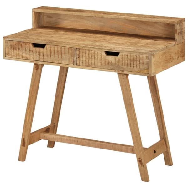 Skrivbord 100x45x90 cm massivt grovt mangoträ