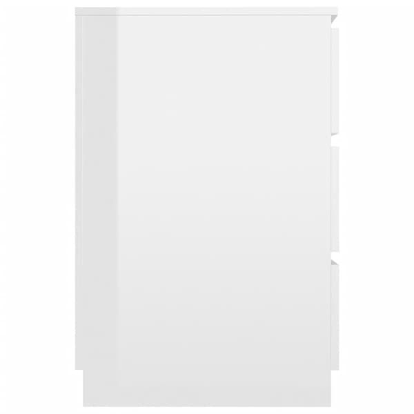 skrivebord 140x50x77 cm konstrueret træ hvid højglans