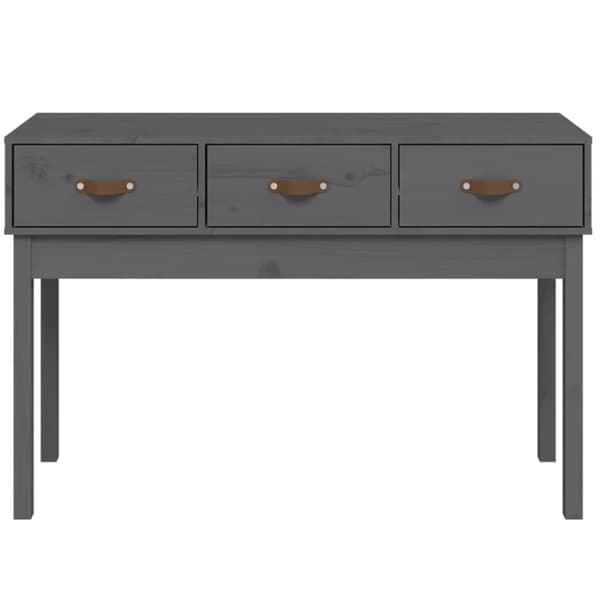 Konsolbord grå 114x40x75 cm massiv furu
