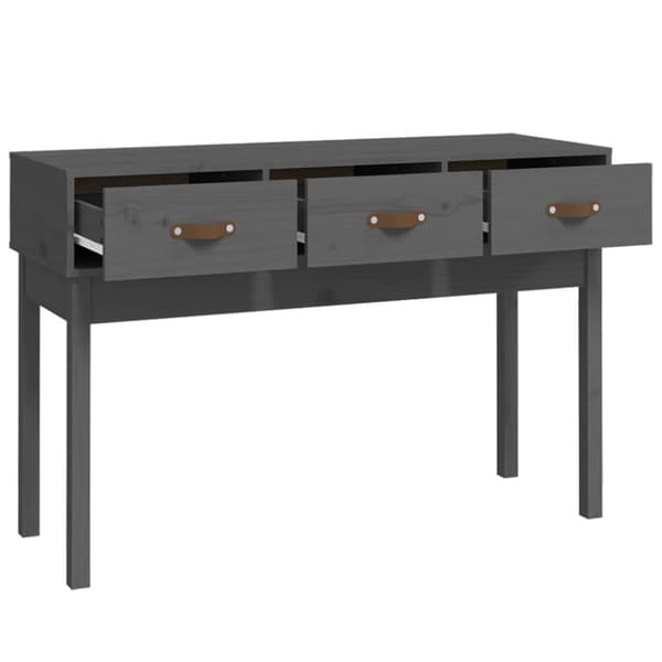 Konsolbord grå 114x40x75 cm massiv furu