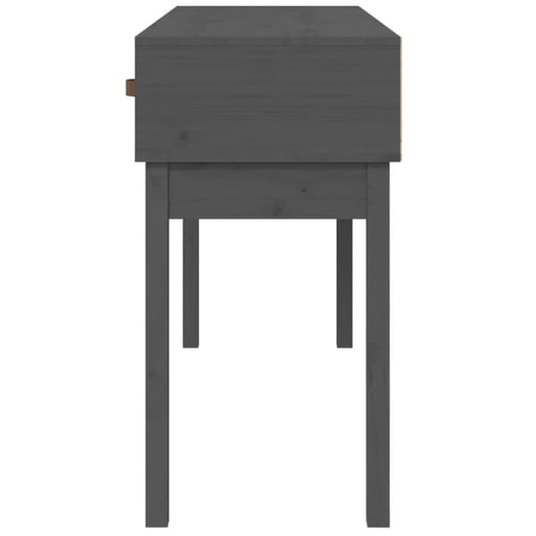 Konsolbord grå 114x40x75 cm massiv furu
