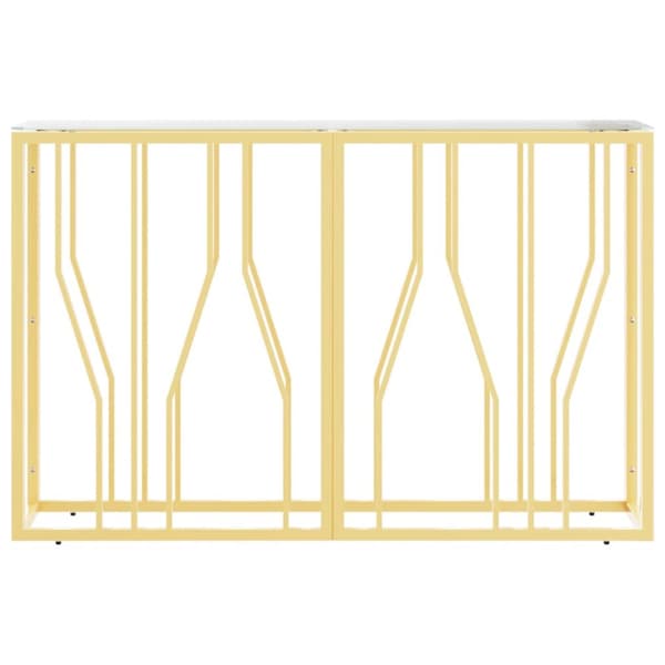 konsolbord 110x30x70 cm rustfrit stål og glas
