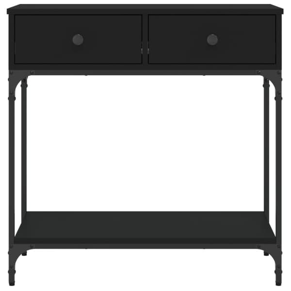 konsolbord 75x34,5x75 cm konstrueret træ sort