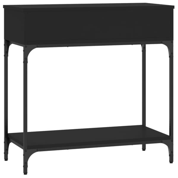 konsolbord 75x34,5x75 cm konstrueret træ sort