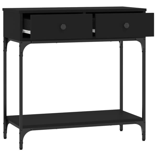 konsolbord 75x34,5x75 cm konstrueret træ sort