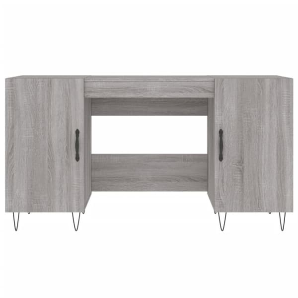 skrivebord 140x50x75 cm konstrueret træ grå sonoma-eg