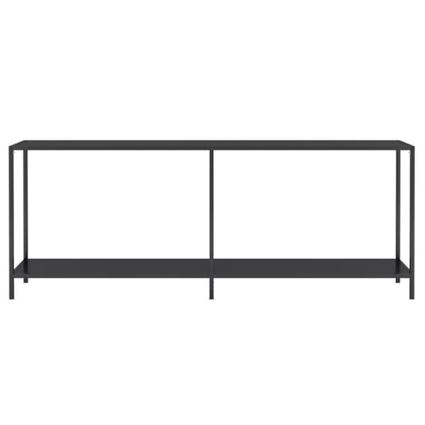 konsolbord 200x35x75,5 cm hærdet glas sort