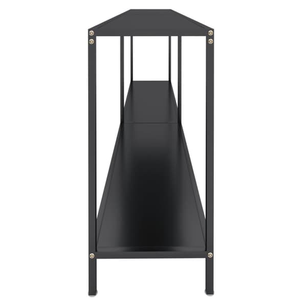 konsolbord 200x35x75,5 cm hærdet glas sort