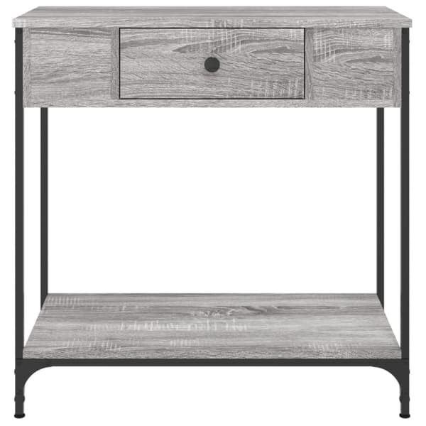konsolbord 75x34,5x75 cm konstrueret træ grå sonoma-eg
