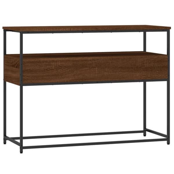 Konsolipöytä ruskea tammi 100x40x75 cm tekninen puu