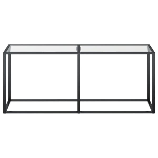 konsolbord 180x35x75,5 cm hærdet glas transparent