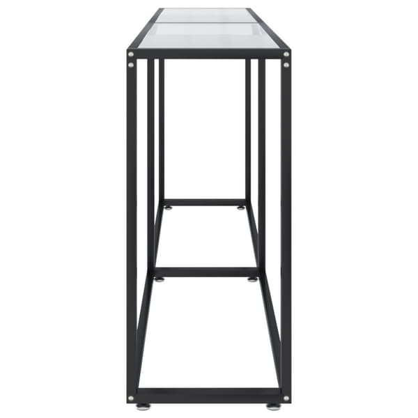 konsolbord 180x35x75,5 cm hærdet glas transparent