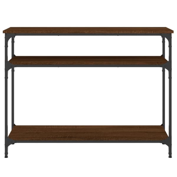Konsolipöytä ruskea tammi 100x29x75 cm tekninen puu