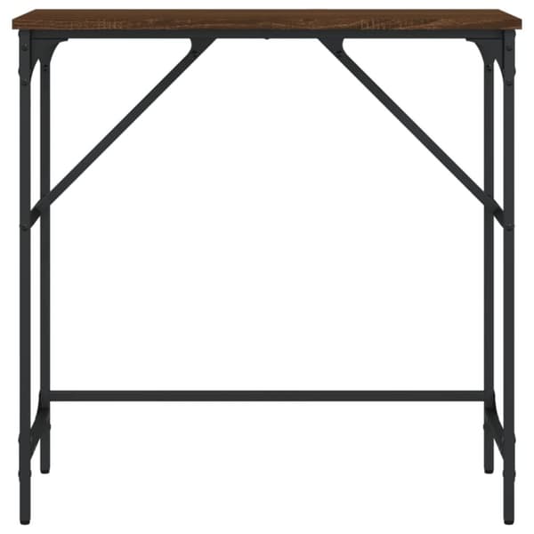konsolbord 75x32x75 cm konstrueret træ brun egetræsfarve