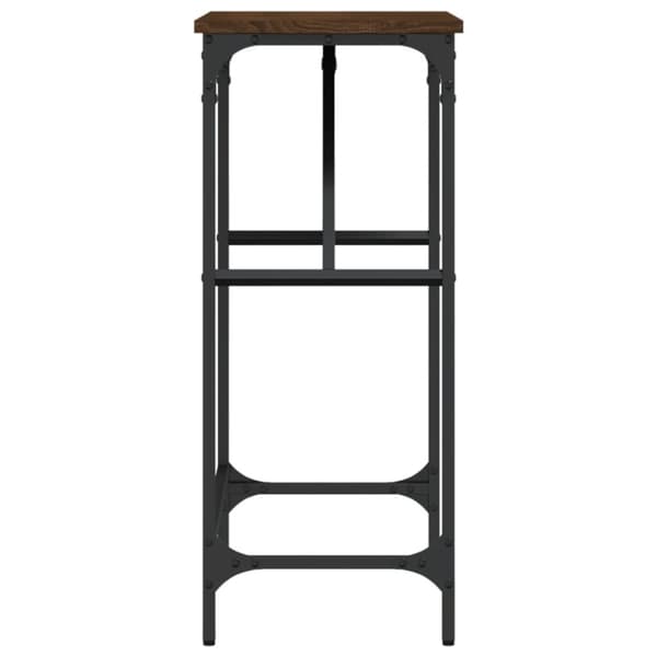 konsolbord 75x32x75 cm konstrueret træ brun egetræsfarve