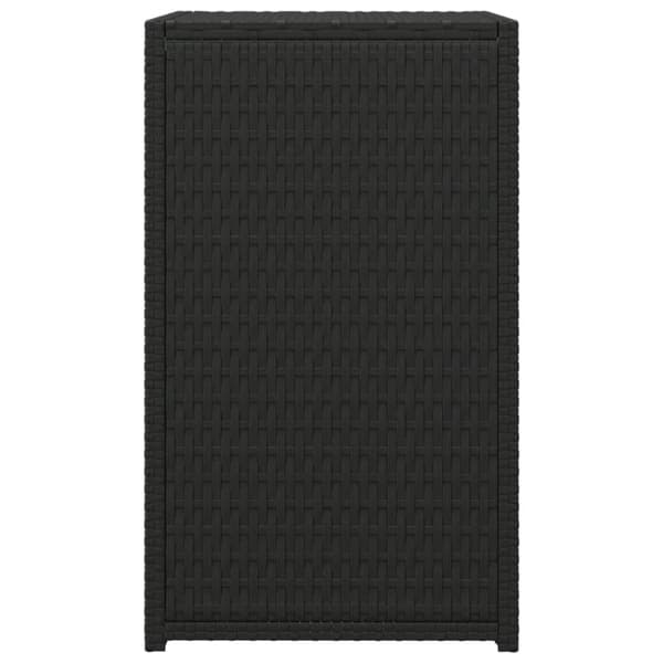 sidebord 40x35x60 cm C-formet polyrattan sort