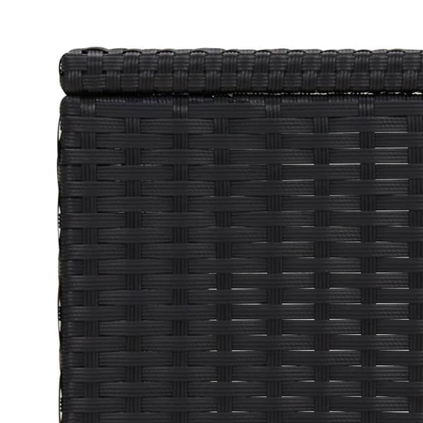 sidebord 40x35x60 cm C-formet polyrattan sort
