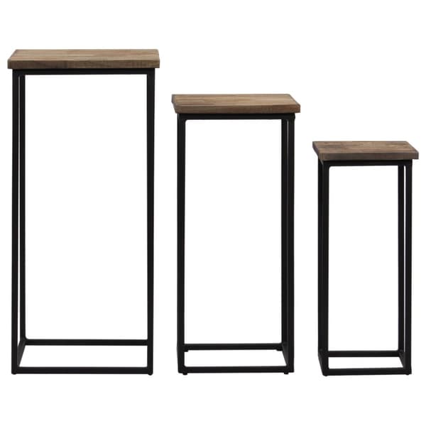 plantebordssæt 3 dele genanvendt teak