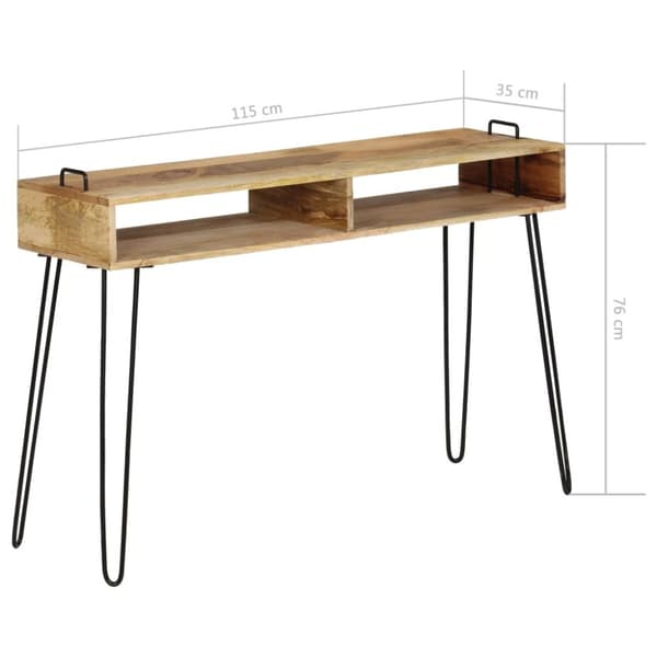Konsolipöytä mangopuu 115x35x76 cm