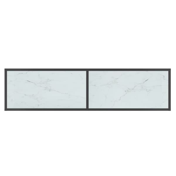konsolbord 140x35x75,5 cm hærdet glas hvid