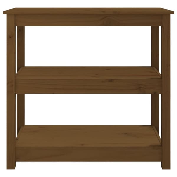konsolbord 80x40x74 cm massivt fyrretræ gyldenbrun