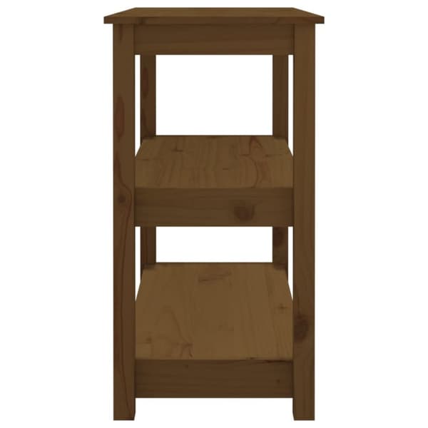 konsolbord 80x40x74 cm massivt fyrretræ gyldenbrun