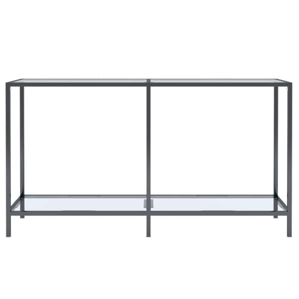 konsolbord 140x35x75,5 cm hærdet glas transparent