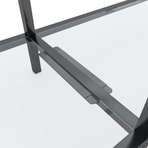 konsolbord 140x35x75,5 cm hærdet glas transparent