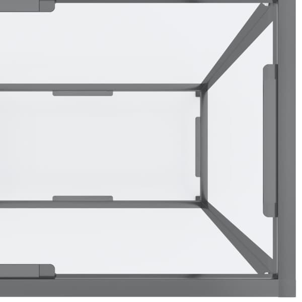 konsolbord 140x35x75,5 cm hærdet glas transparent