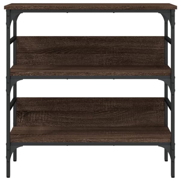 konsolbord 75x32x75 cm konstrueret træ brun egetræsfarve