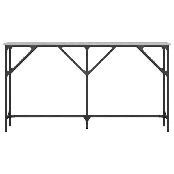 konsolbord 140x23x75 cm konstrueret træ grå sonoma-eg