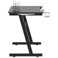 Miniatyrbild 5 av 10: Gamingskrivbord LED med Z-formade ben svart 110x60x75 cm