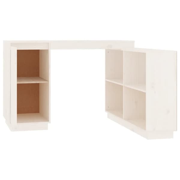 skrivebord 110x50x75 cm massivt fyrretræ hvid