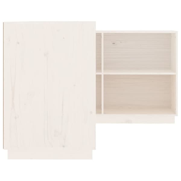 skrivebord 110x50x75 cm massivt fyrretræ hvid