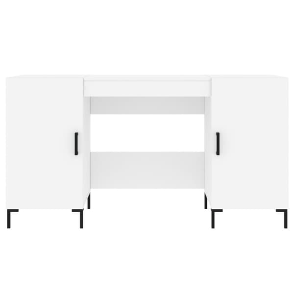 skrivebord 140x50x75 cm konstrueret træ hvid