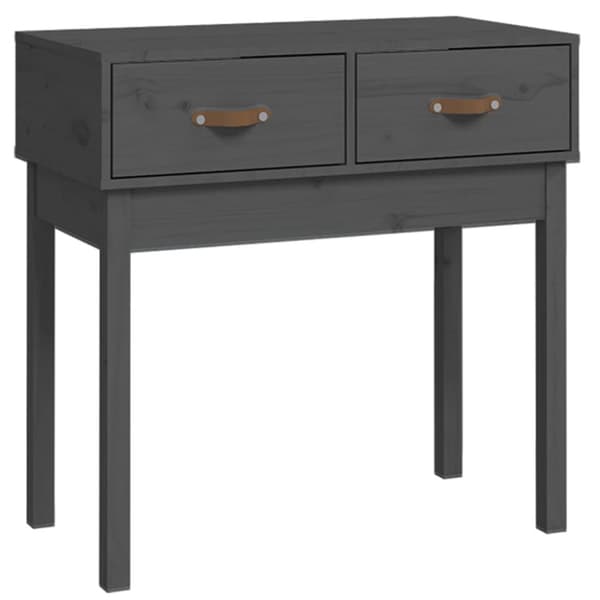 konsolbord 76,5x40x75 cm massivt fyrretræ grå