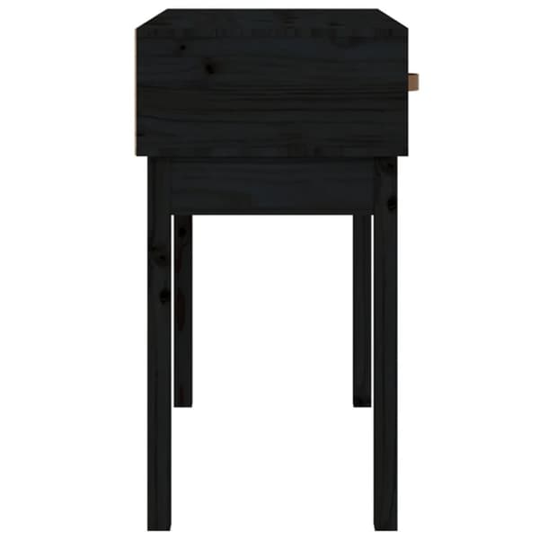 Konsolbord svart 76,5x40x75 cm massiv furu