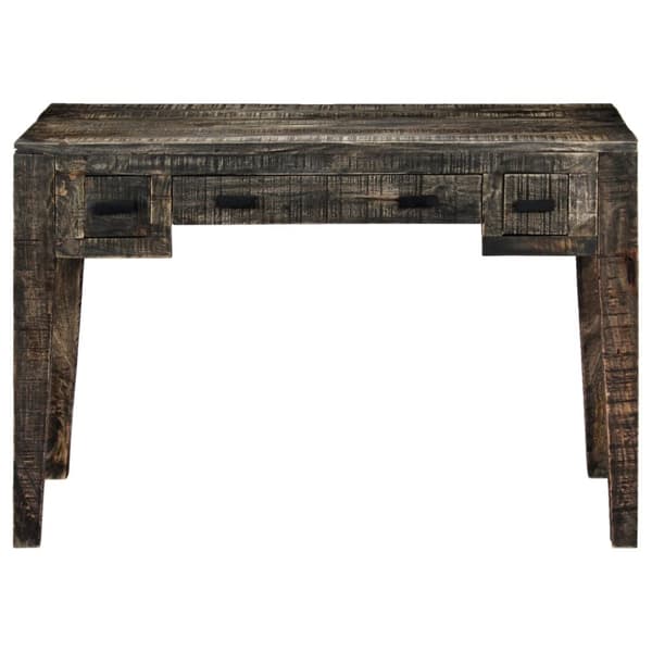 skrivebord 110 x 50 x 75 cm massivt mangotræ sort