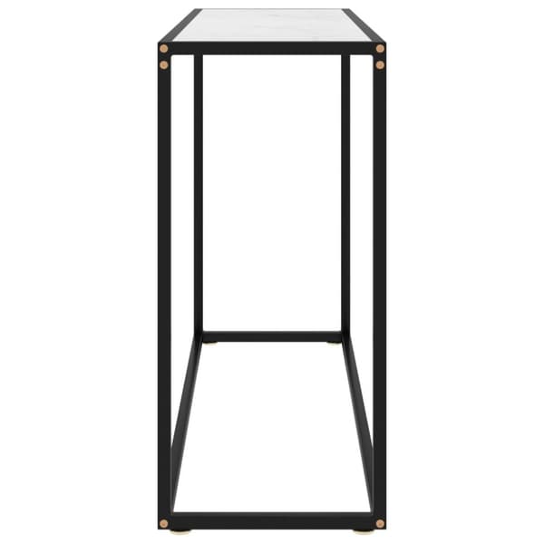 konsolbord 100x35x75 cm hærdet glas hvid