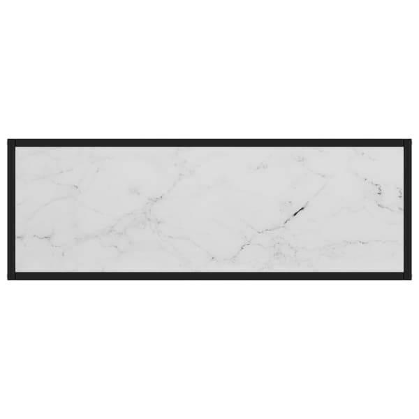 konsolbord 100x35x75 cm hærdet glas hvid