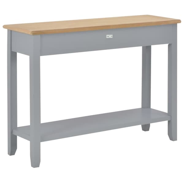 konsolbord 110 x 35 x 80 cm træ grå