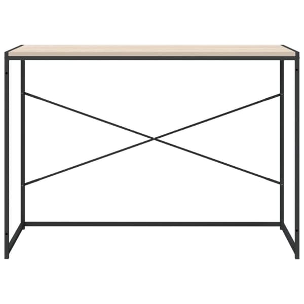 Tietokonepöytä musta ja tammi 110x60x70 cm lastulevy