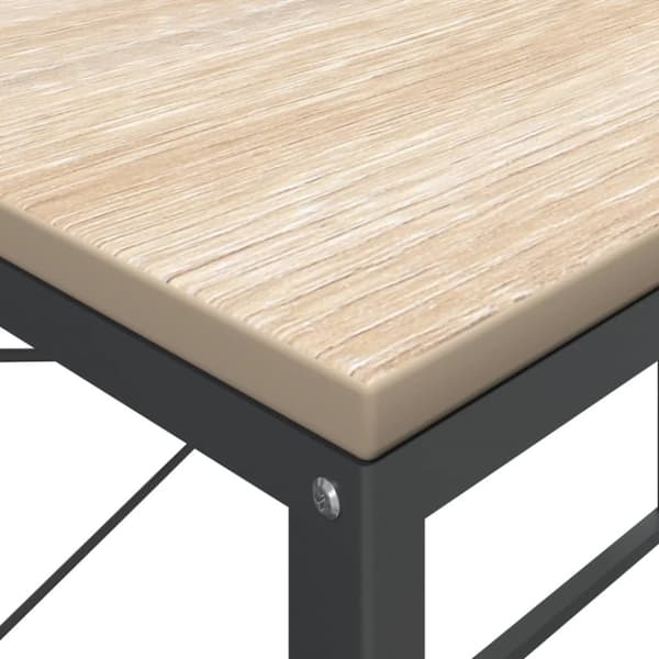 Tietokonepöytä musta ja tammi 110x60x70 cm lastulevy